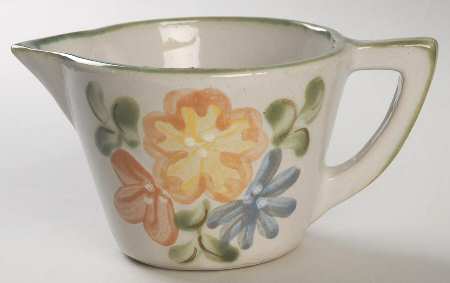 Country Flower Green Creamer