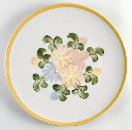 Country Flower Yellow 16" Chop Plate (Round Platter)