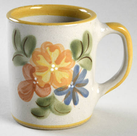 Country Flower Yellow Mug