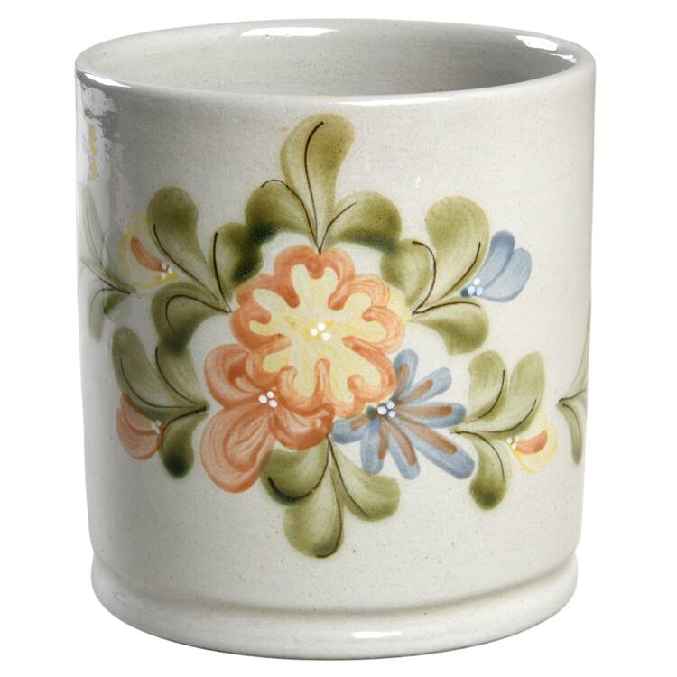 Country Flower Yellow Medium Canister No Lid