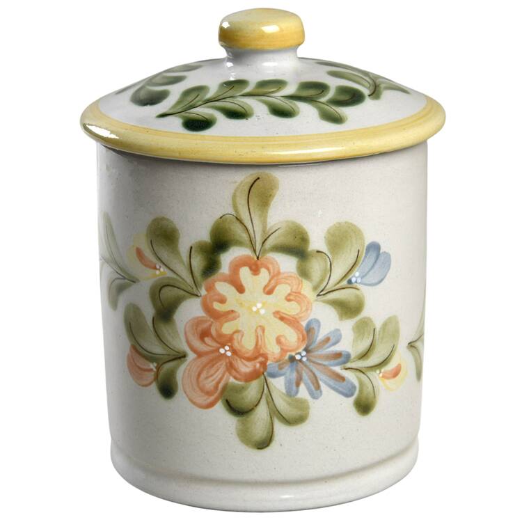 Country Flower Yellow Medium Canister & Lid