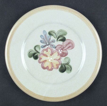 Country Flower Yellow Salad Plate