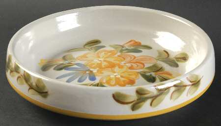 Country Flower Yellow Pie Serving Plate