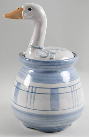 Gaggle of Geese Large Figural Canister & Lid