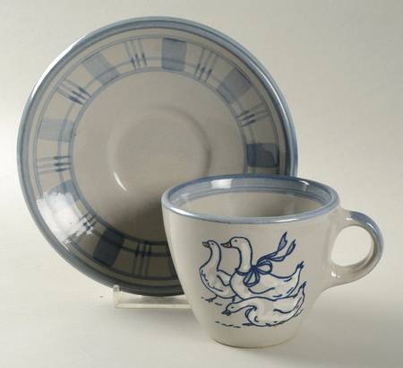 Gaggle of Geese Flat Cup & Saucer Set
