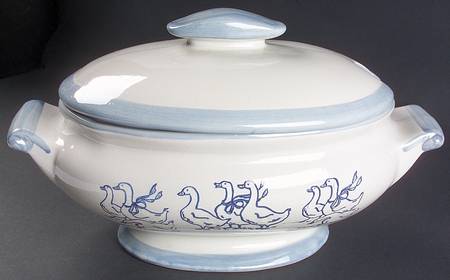 Gaggle of Geese Oval Tureen & Lid