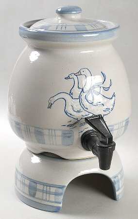 Gaggle of Geese (3 Pc) Samovar w/Stand Set