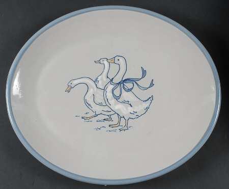 Gaggle of Geese 15" Oval Serving Platter