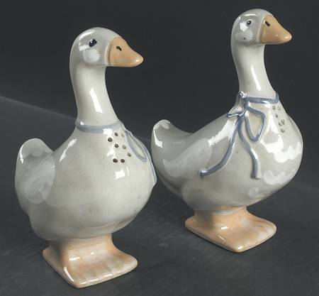 Gaggle of Geese Figural Salt & Pepper Set