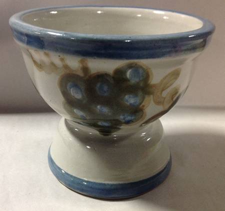 Vintage (Blue Band) Round Compote (Height X Width)