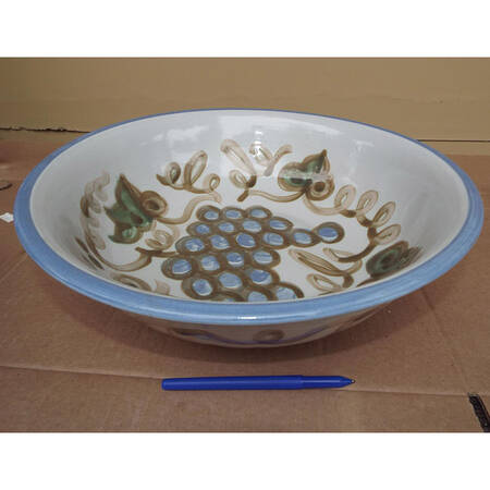 Vintage (Blue Band) 15" Round Bowl
