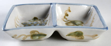 Vintage (Blue Band) Rectangular Divided Vegetable Bowl