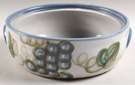 Vintage (Blue Band) 2 Qt Round Covered Casserole No Lid