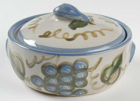 Vintage (Blue Band) 1 Qt Round Covered Casserole