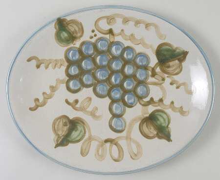 Vintage (Blue Band) 12" Oval Serving Platter