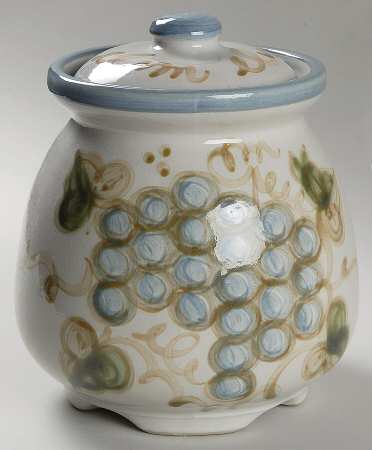 Vintage (Blue Band) Cookie Jar & Lid