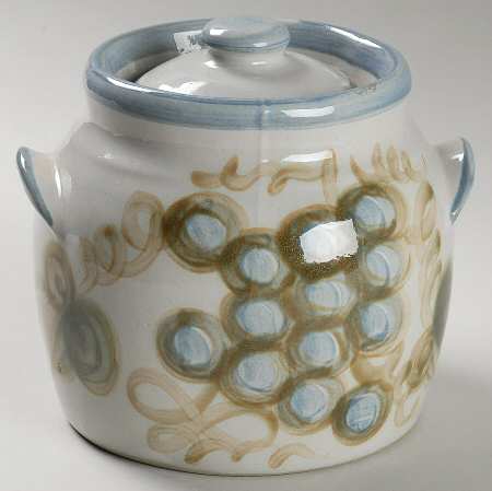 Vintage (Blue Band) Small Bean Pot & Lid