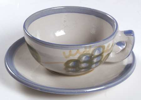 Vintage (Blue Band) Oversized Cup & Saucer Set