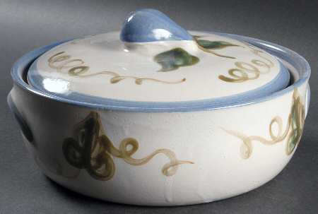 Vintage (Blue Band) 2 Qt Round Covered Casserole