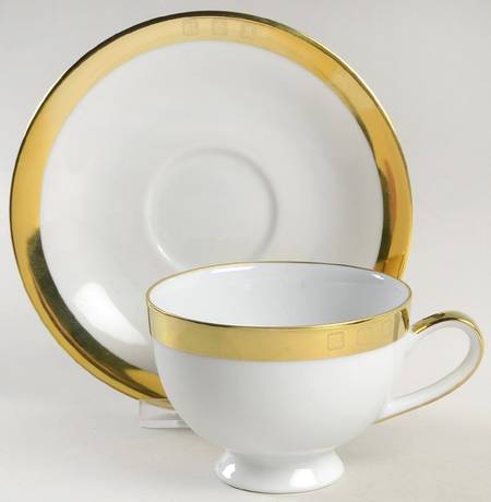 Academy Gold Footed Cup & Saucer Set