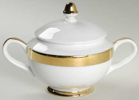 Academy Gold Sugar Bowl & Lid