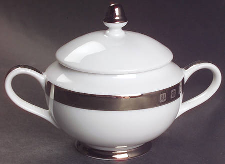 Academy Platinum Sugar Bowl & Lid