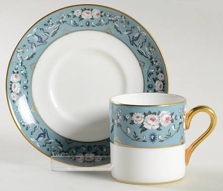 Annalia Flat Demitasse Cup & Saucer Set