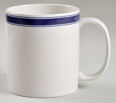 Cafe Stripe  Blue (Wedgwood) Mug