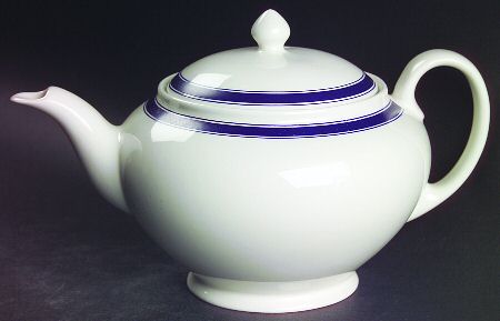 Cafe Stripe  Blue (Wedgwood) Teapot & Lid