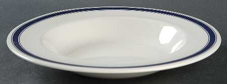 Cafe Stripe  Blue (Wedgwood) Rim Soup Bowl