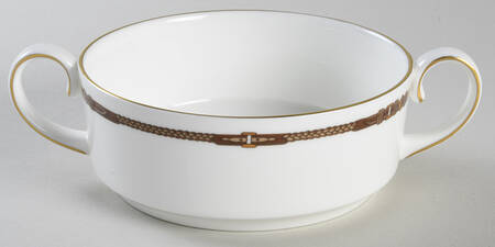 Equestrian Flat Cream Soup Bowl