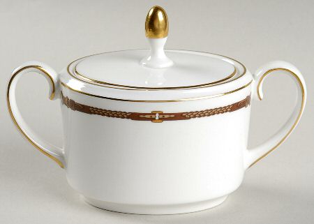 Equestrian Sugar Bowl & Lid