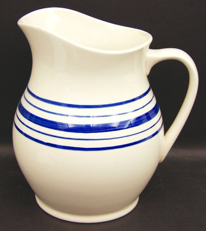 Farmstead Ticking Blue 128 Oz Pitcher