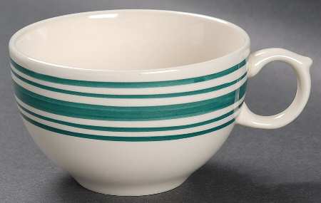 Farmstead Ticking Green Flat Cup