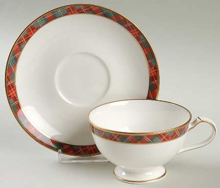 Mclean Tartan Footed Cup & Saucer Set