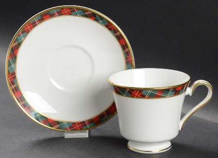 Mclean Tartan Footed Cup & Saucer Set