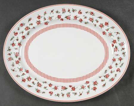 Old Mill Floral 14" Oval Serving Platter