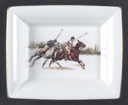 Polo Scene Rectangular Tray
