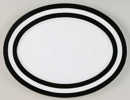 Spectator Black 16" Oval Serving Platter
