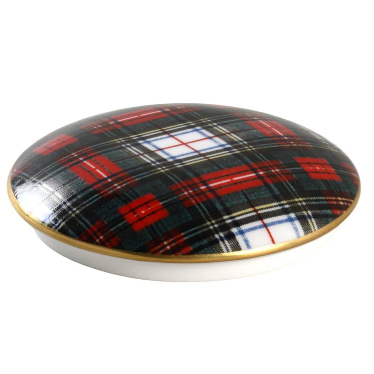 Stewart Tartan Lid for Round Box