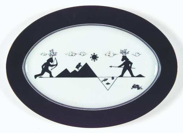 Basketmaker III 14" Oval Serving Platter