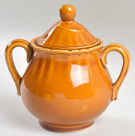 Louis XV Honey Sugar Bowl & Lid
