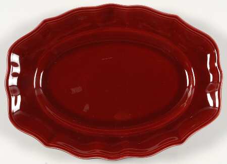 Louis XV Apple Red 14" Oval Serving Platter