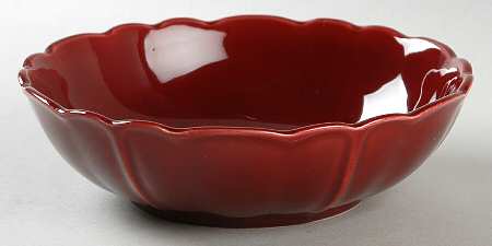 Louis XV Apple Red Coupe Soup Bowl