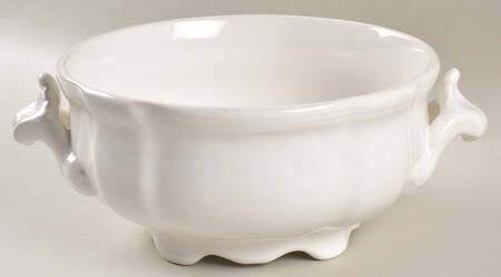 Louis XV White Round Vegetable No Lid