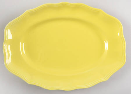 Louis XV Yellow 14" Oval Serving Platter