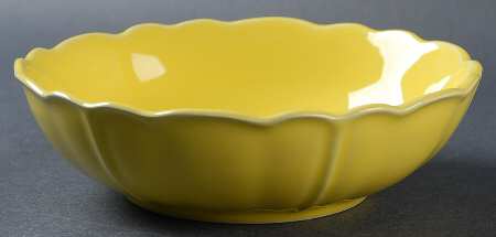 Louis XV Yellow Coupe Soup Bowl