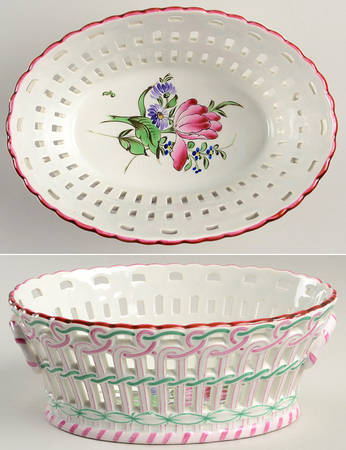Old Strasbourg (Off White Background) 7" Oval Basket