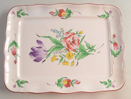 Old Strasbourg (Off White Background) 13" Rectangular Serving Platter