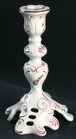 Old Strasbourg (Off White Background) 9" Tall Candlestick